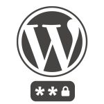 logo do WordPress com senha